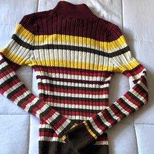 Striped long sleeve sweater